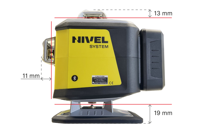 Nivela laser în cruce CL5R - Dimensiuni