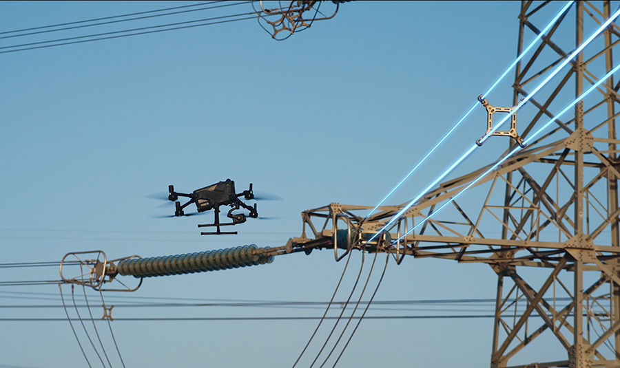 DJI Matrice 400 - Evitarea obstacolelor de nivel ale liniei de transfer a energiei electrice